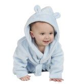 Hooded Dressing Gown with Ears in Pale Blue
