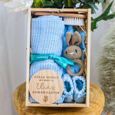 Personalised Newborn Welcome Hamper in Blue