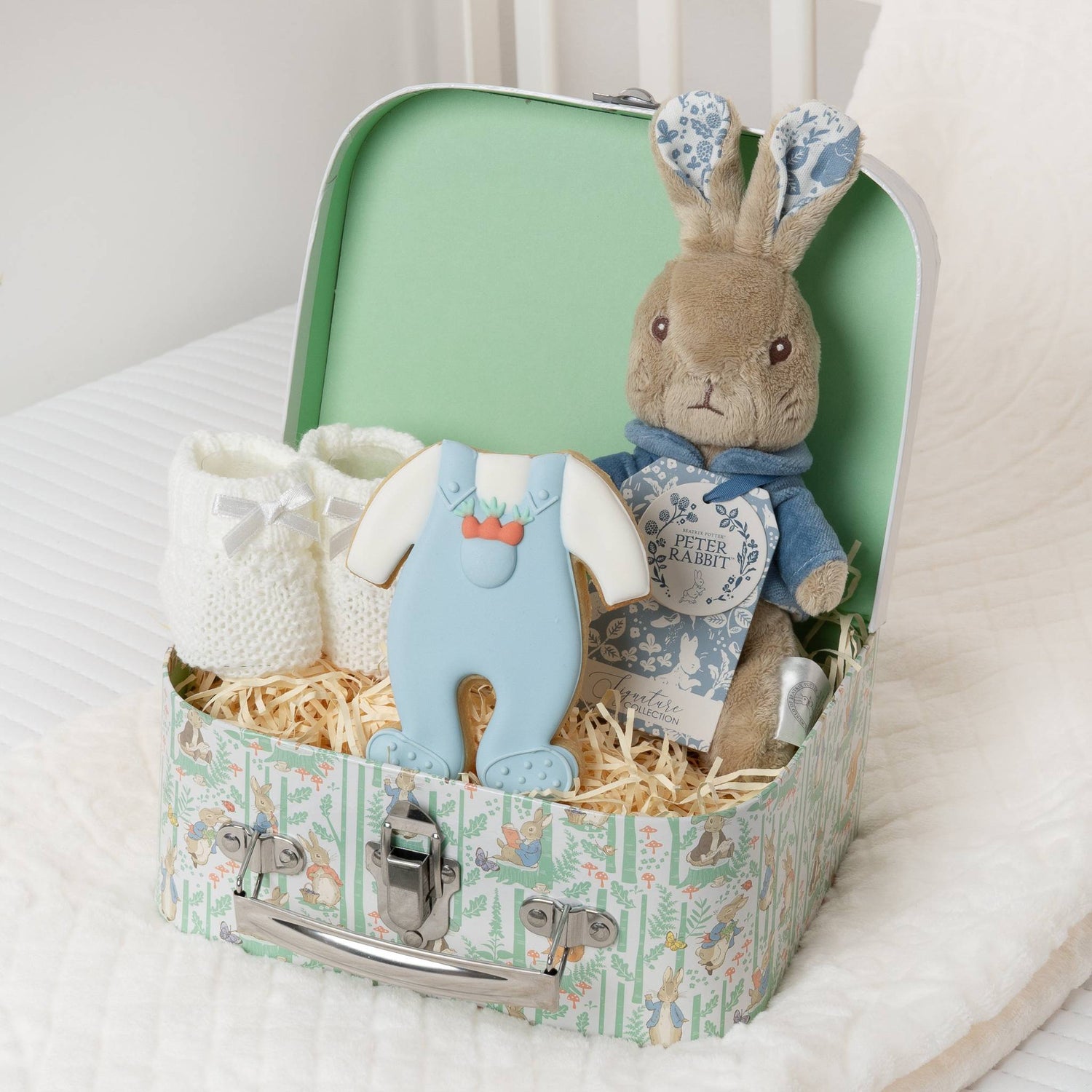 Peter Rabbit Compact Baby Gift Set with Green Case