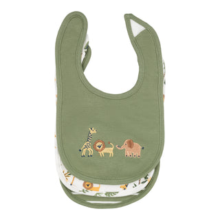 Baby Boy Bibs in a Safari Animal Design - 0-6 Months