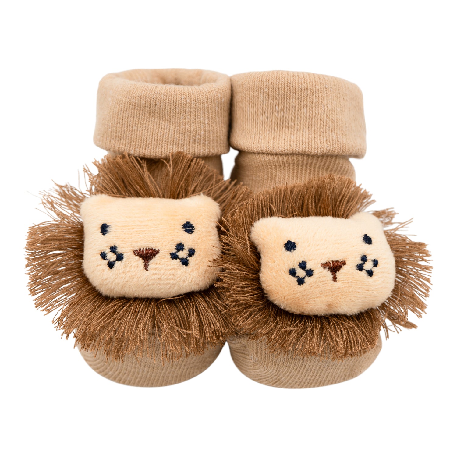 Baby Boy Lion Bootees in a Safari Animal Design - 0-6 Months