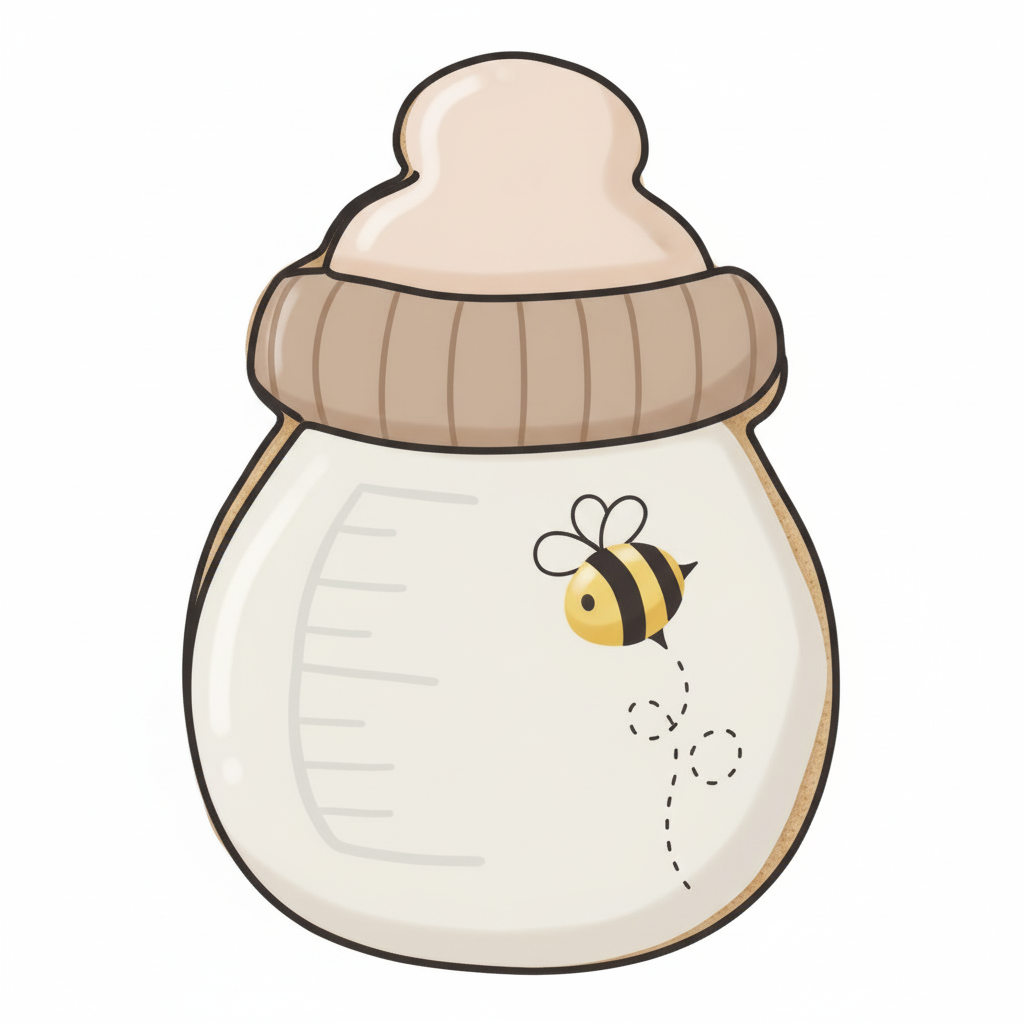 Bee Baby Bottle Cookie