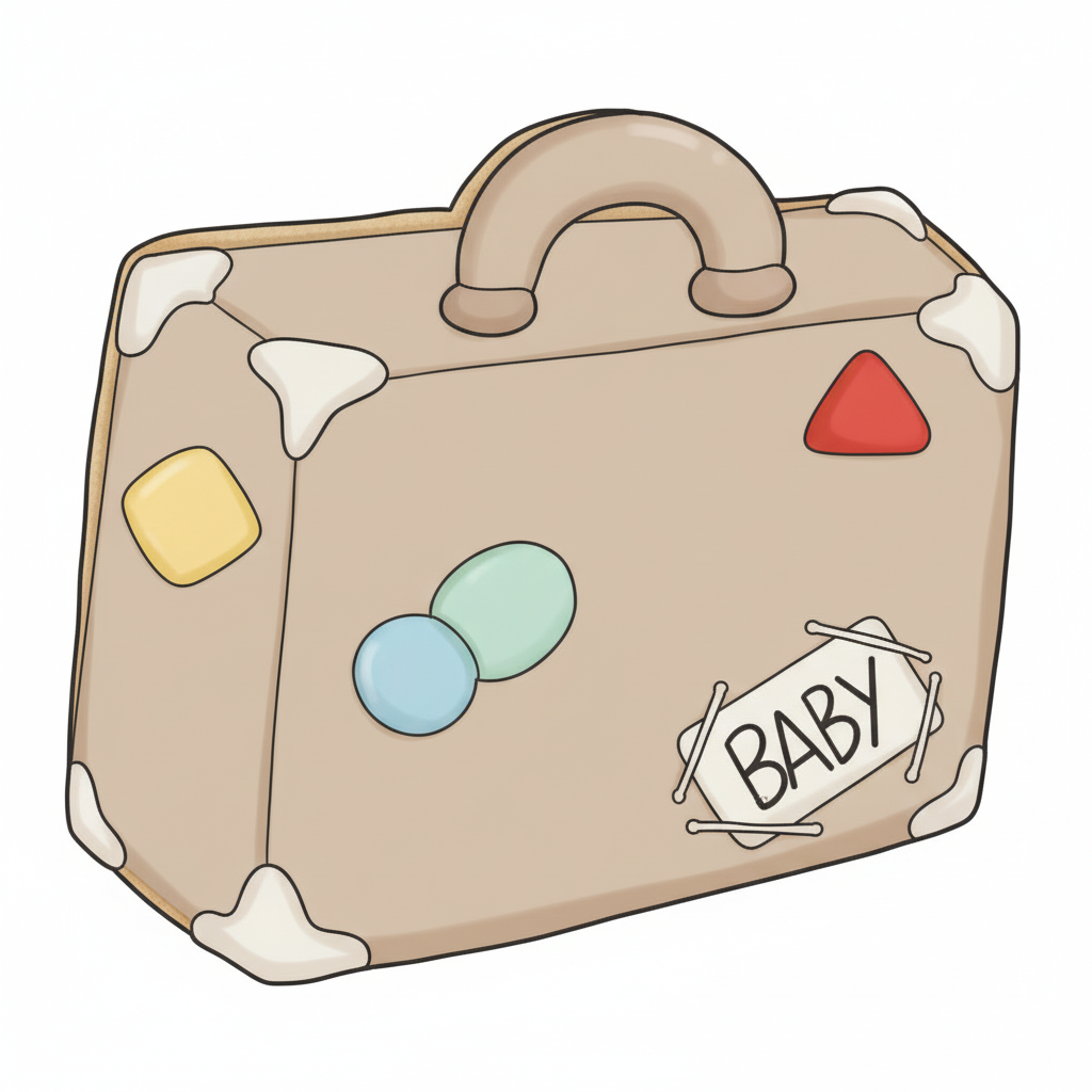 Suitcase Bear Themed Cookie