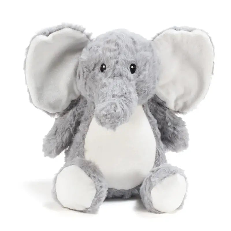 Brown Personalised Elephant Plush Baby Toy - Large