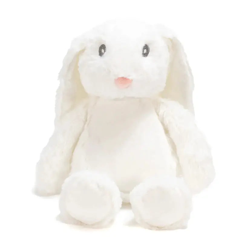 White Personalised Rabbit Plush Baby Toy - Large