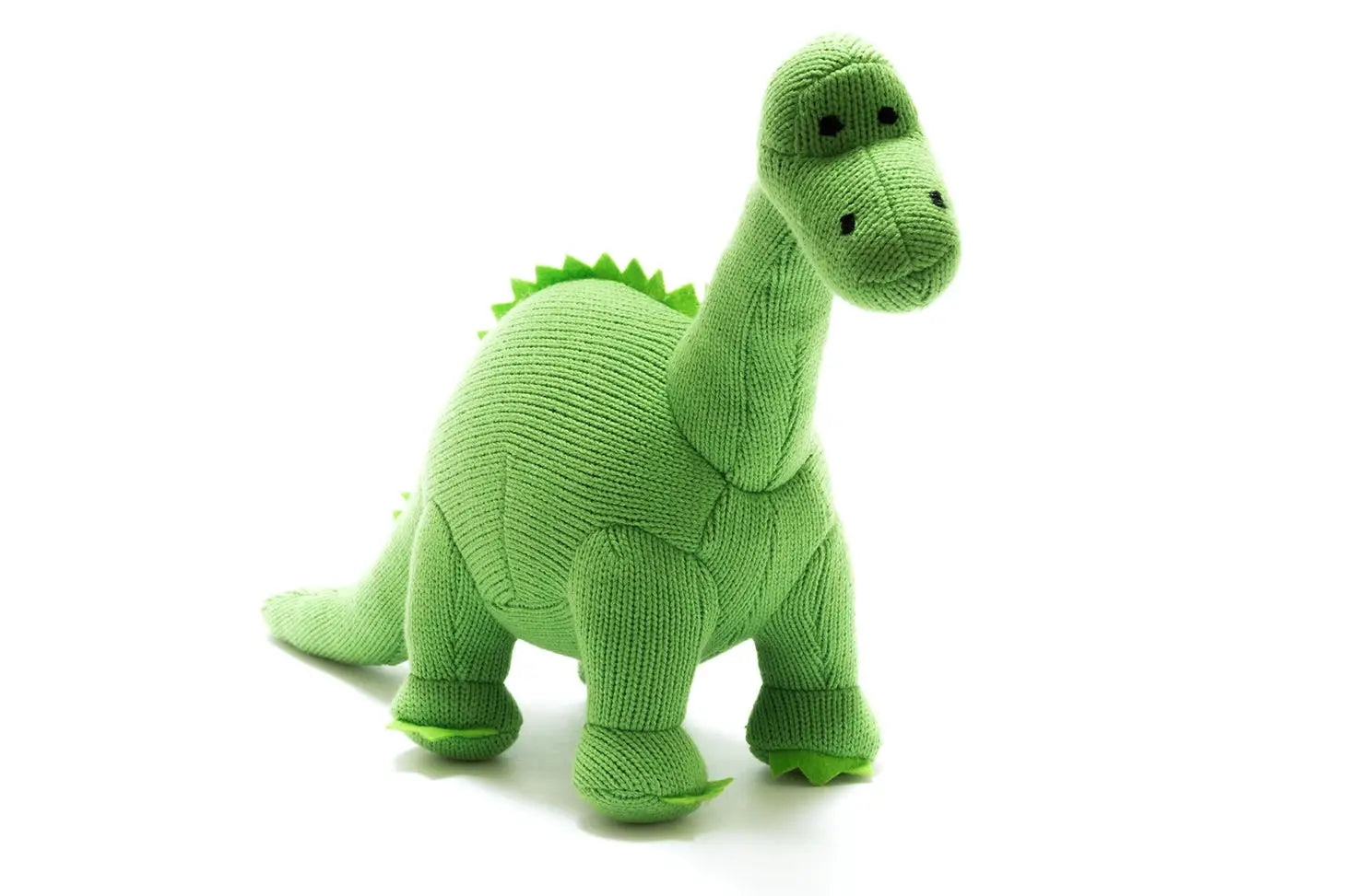 Green Knitted Dinosaur Baby Rattle