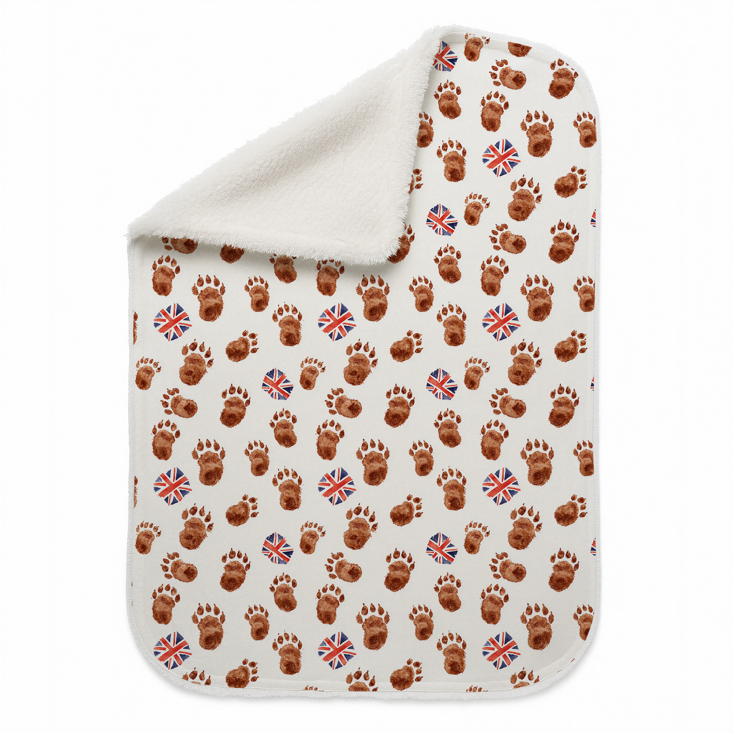 New Baby Hamper Blanket - Bear Paws Union Jack - Large