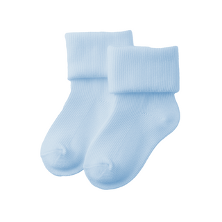 Baby Blue Cotton Socks - 0-3 Months