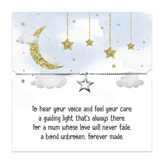 Gold and Silver Star Charm Wish Bracelet