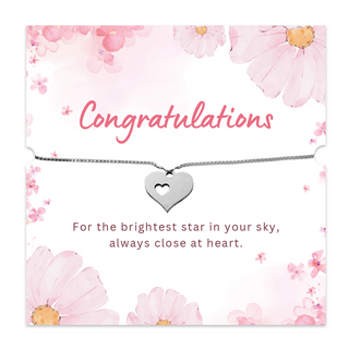 Congratulations Charm Bracelet with Heart Charm