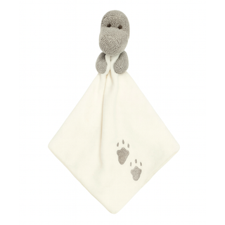 Grey Dinosaur Diplodocus Baby Comforter Toy