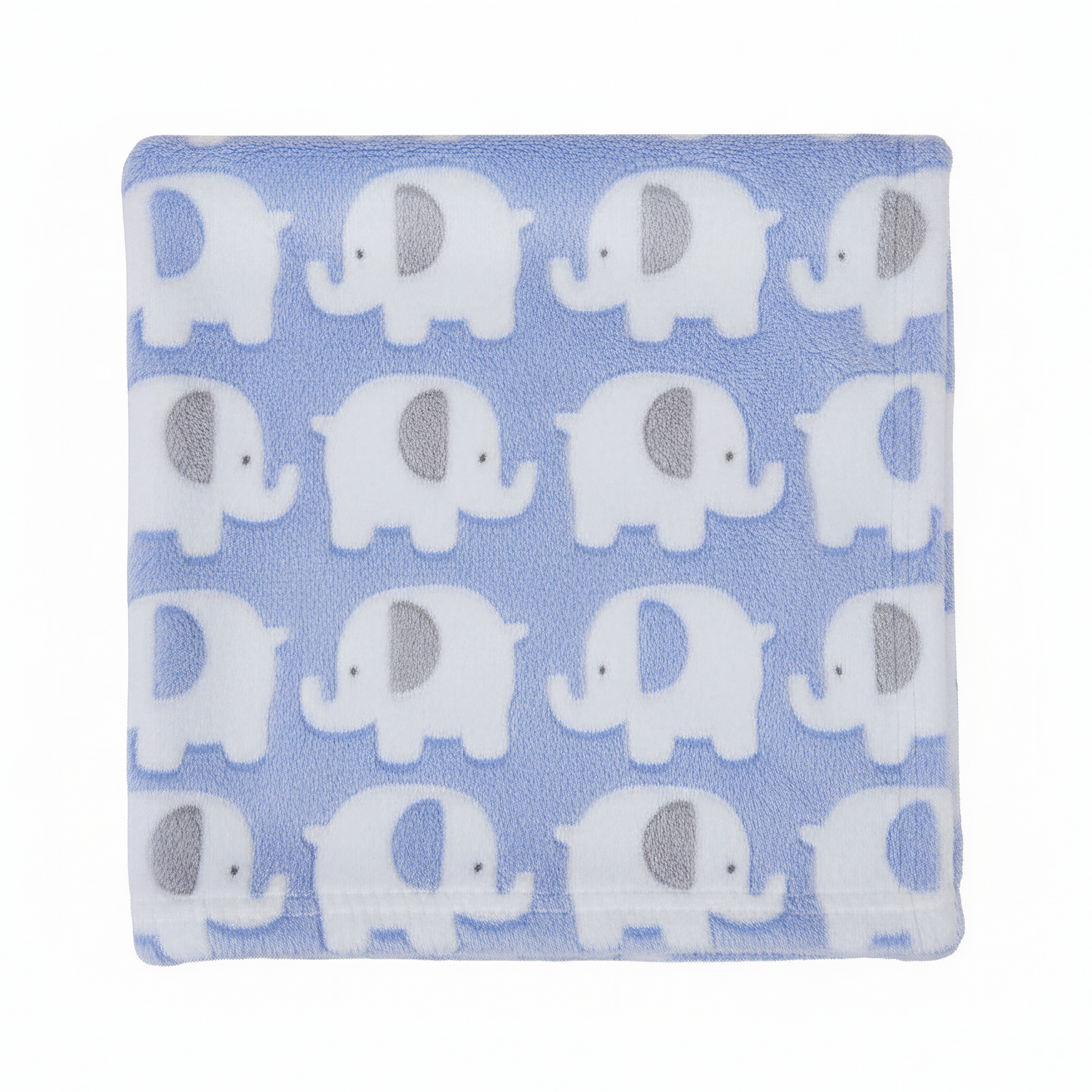 Blue Elephant Theme Baby Blanket
