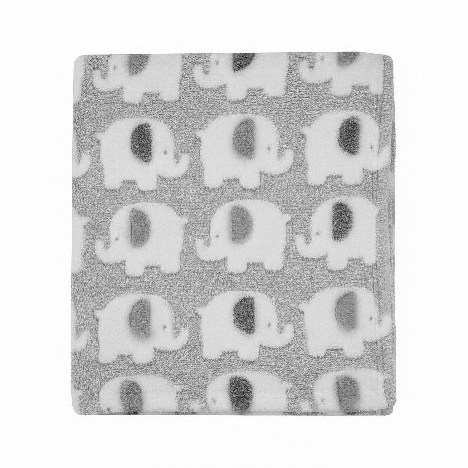 Grey Elephant Theme Baby Blanket
