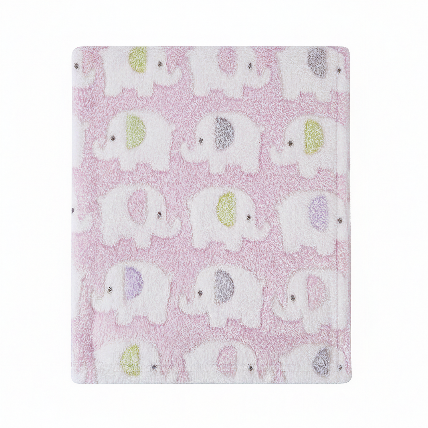 Pink Elephant Theme Baby Blanket