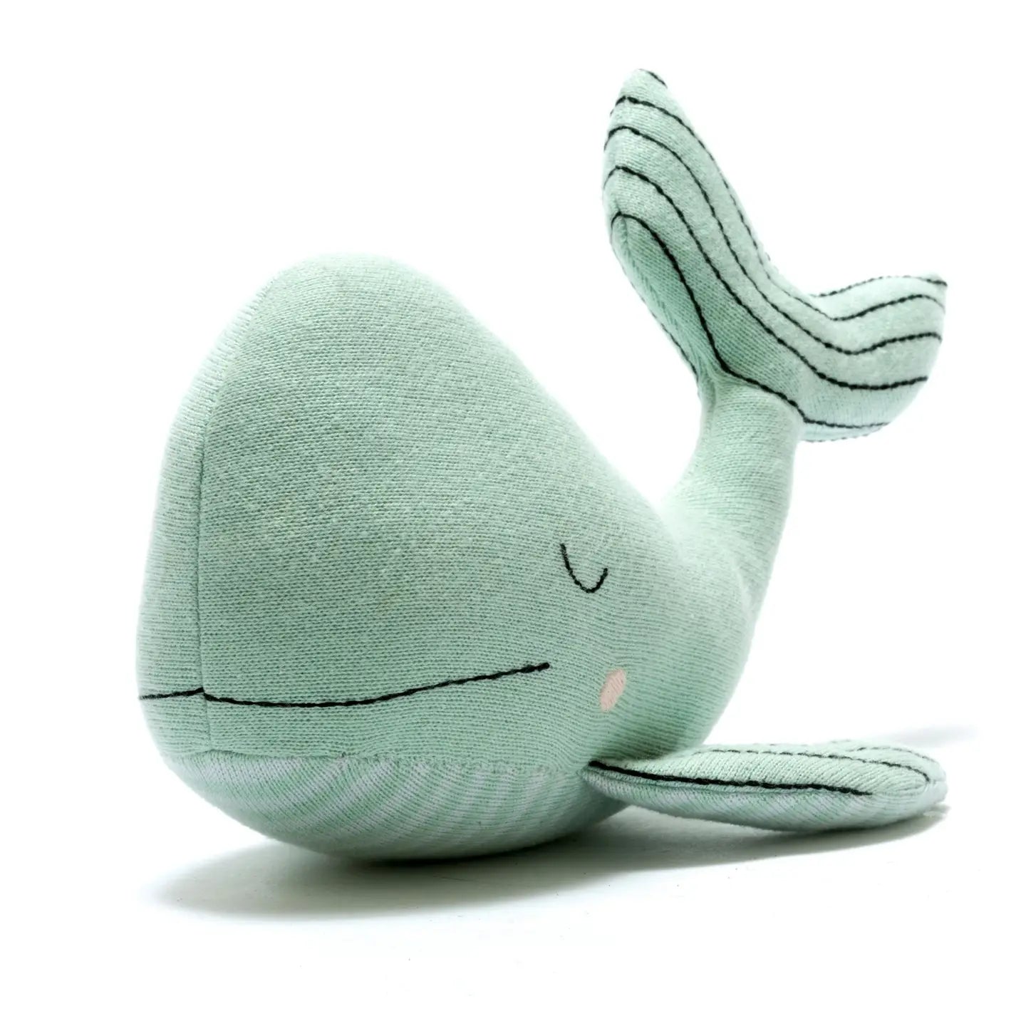 Organic Cotton Whale Soft Toy - Sea Green
