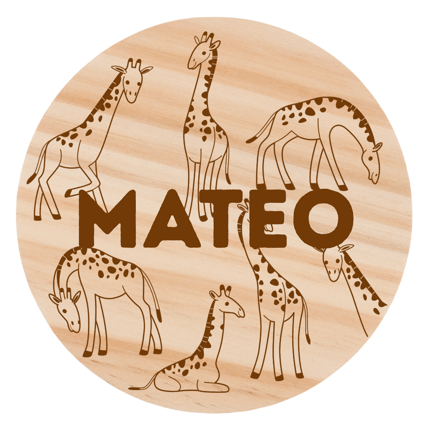 Giraffe Engraved Disc