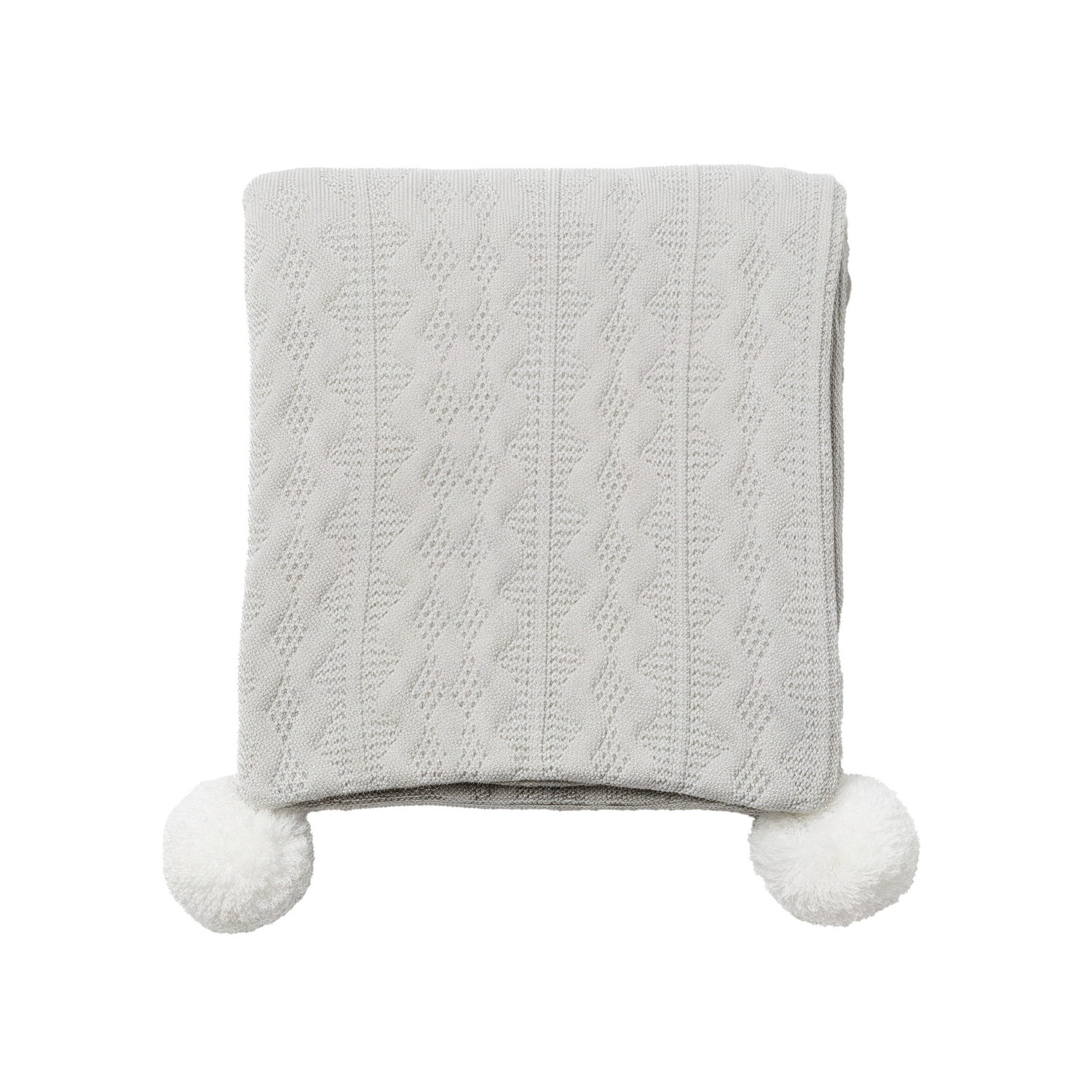 Knitted Wrap with Sherpa Back in Grey