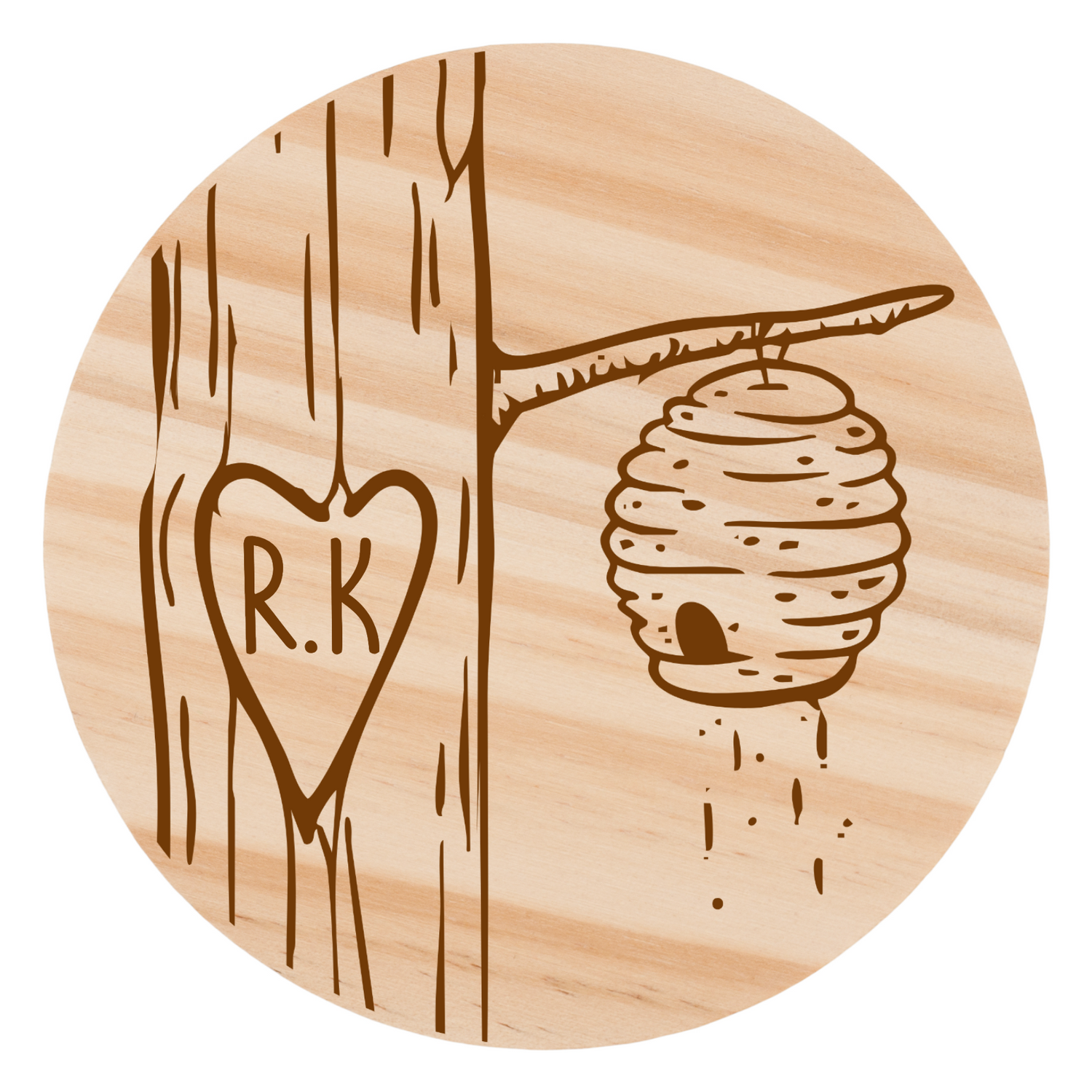 Winnie the Pooh Initials Personalised Disc