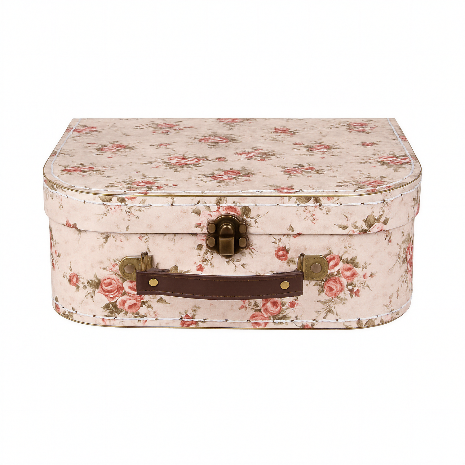 Vintage Rose Print Suitcase