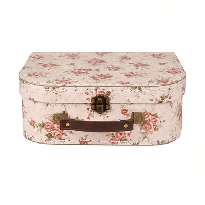 Vintage Rose Print Suitcase