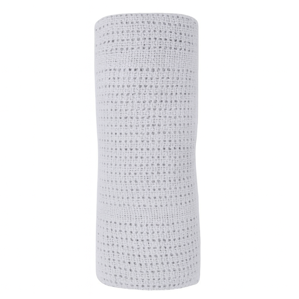 Pure Cotton Cellular Knit Shawl in Grey