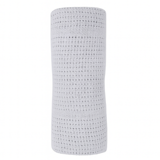 Pure Cotton Cellular Knit Shawl in Grey