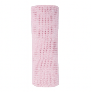 Pure Cotton Cellular Knit Shawl in Baby Pink