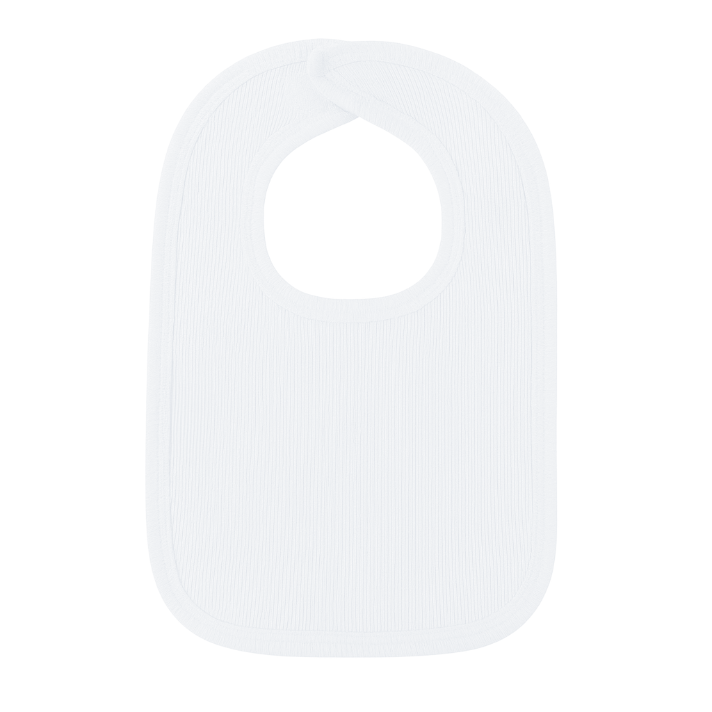 White Velcro Newborn Baby Bib